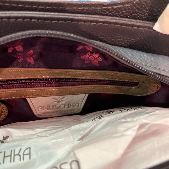 New NWT Anuschka Multicolor Handbag Purse Handpainted Animal Print Design Small - Picture 6 of 7